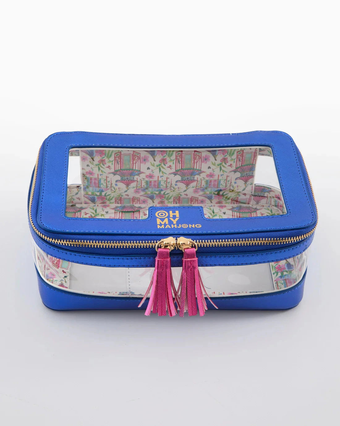 Metallic Blue Tile Storage Bag The Happy Southerner 