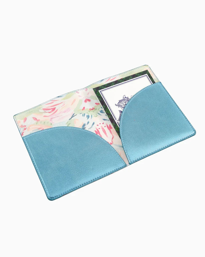 Metallic Light Blue Mahjong Card Folio The Happy Southerner 