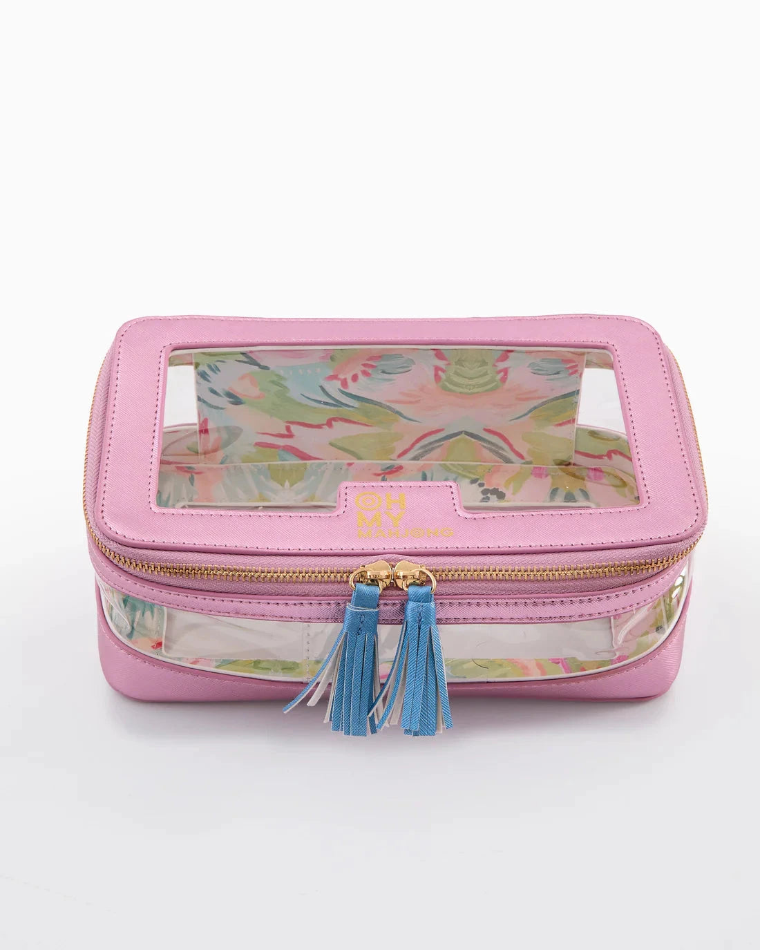 Metallic Light Pink Tile Storage Bag The Happy Southerner 
