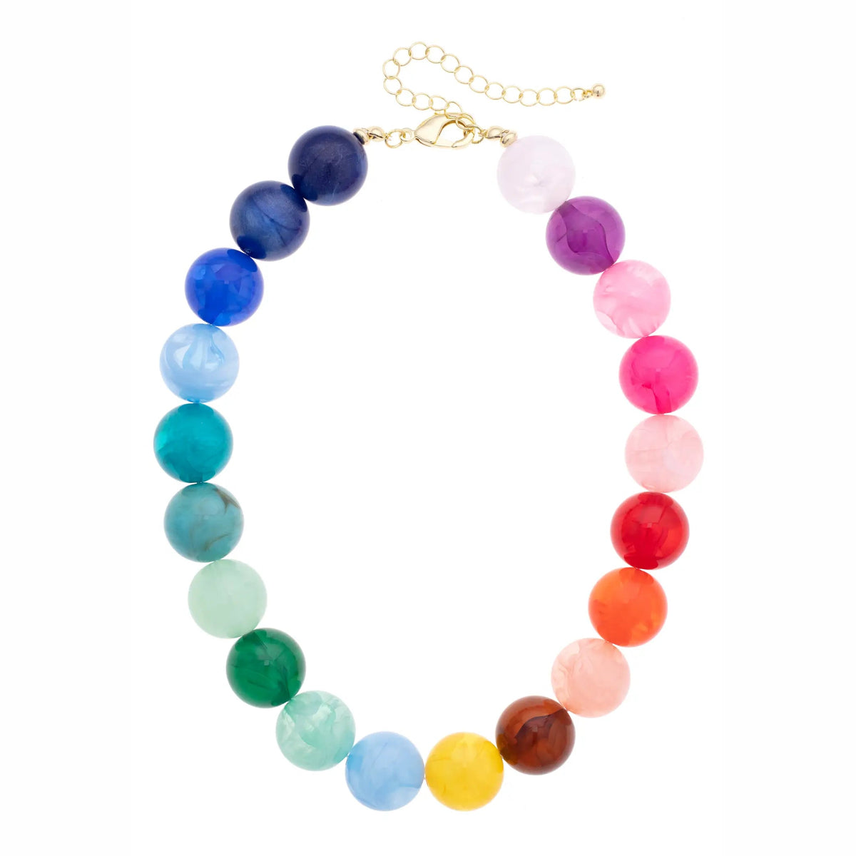 Mickey Gumball Beaded Necklace in Rainbow The Happy Southerner 