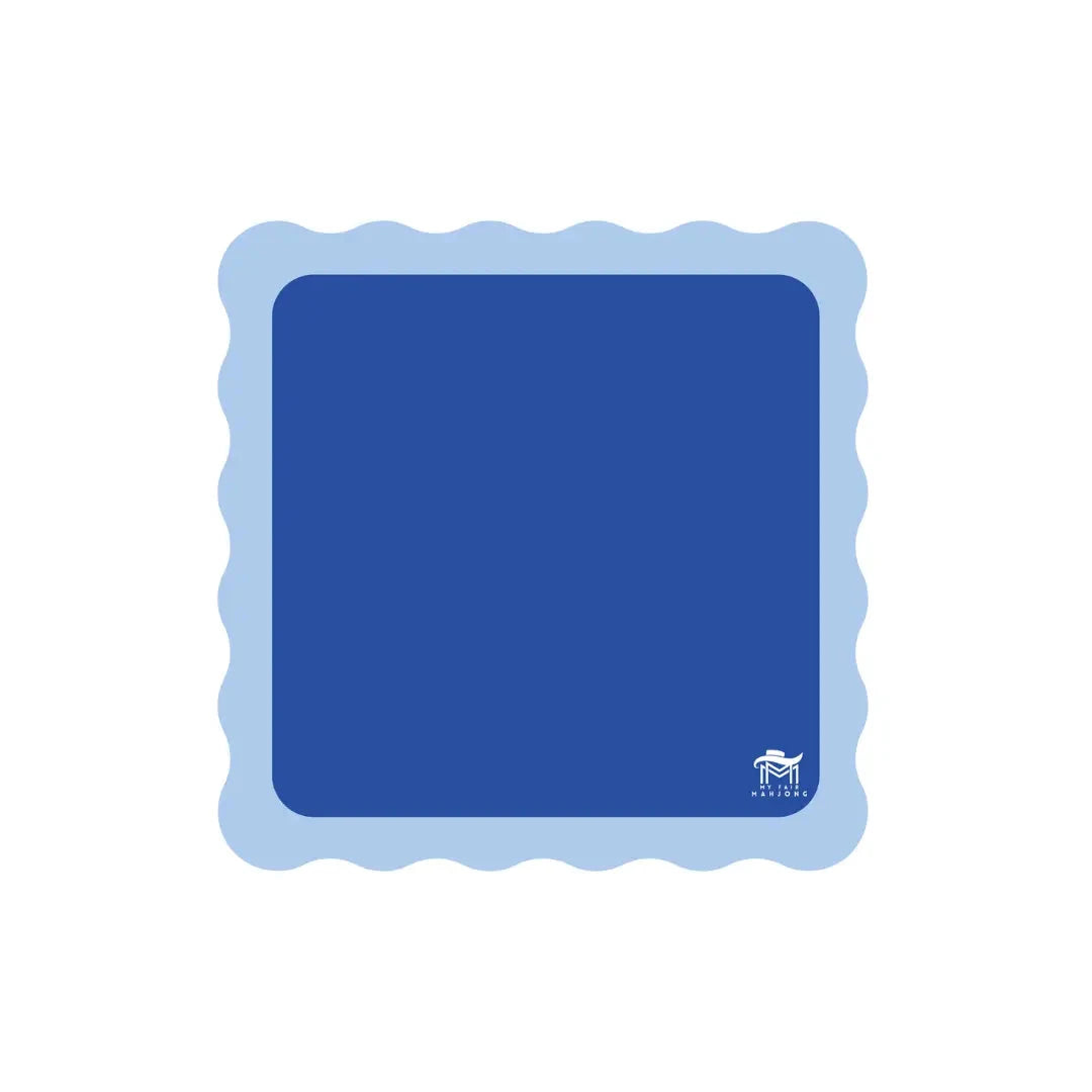 Mini Mahjong Mat Color-Cobalt Center-Blue Scallop The Happy Southerner 