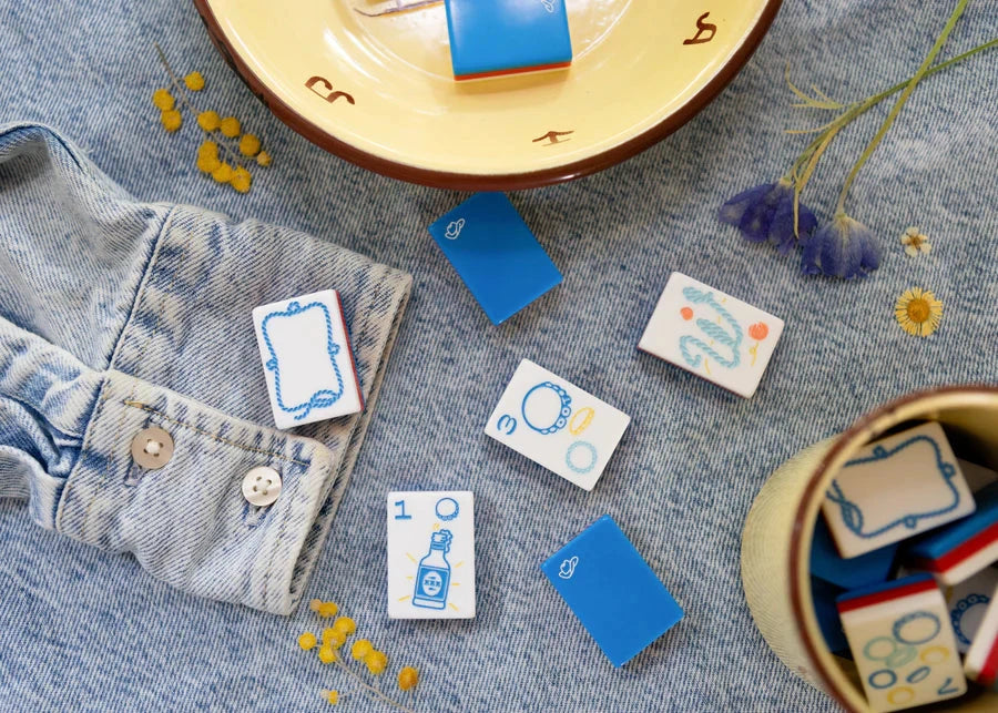 Miss Cowgirl Americana: Mahjong Tile Set The Happy Southerner 