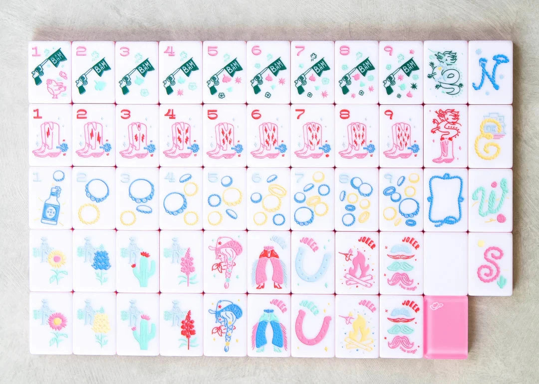 Miss Cowgirl: Mahjong Tile Set The Happy Southerner 