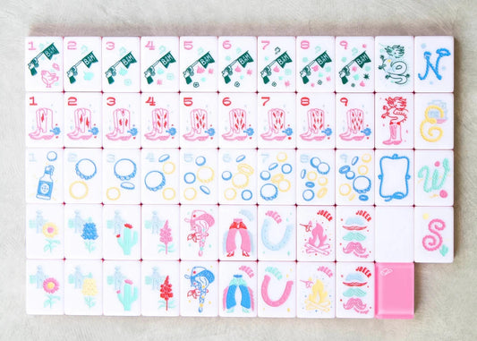 Miss Cowgirl: Mahjong Tile Set The Happy Southerner 