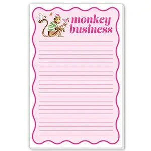 Monkey Business Monkey with Martini Large Notepad The Happy Southerner 