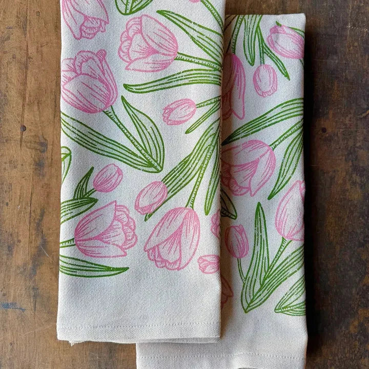 New Tulip Pattern Kitchen Towel The Happy Southerner 