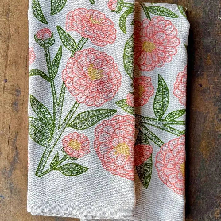 New Zinnia Pattern Kitchen Towel The Happy Southerner 