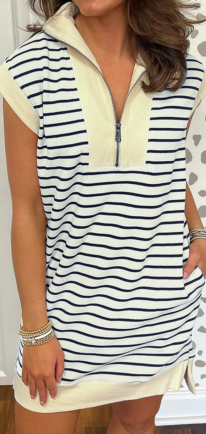 Nina White Striped Dress The Happy Southerner 