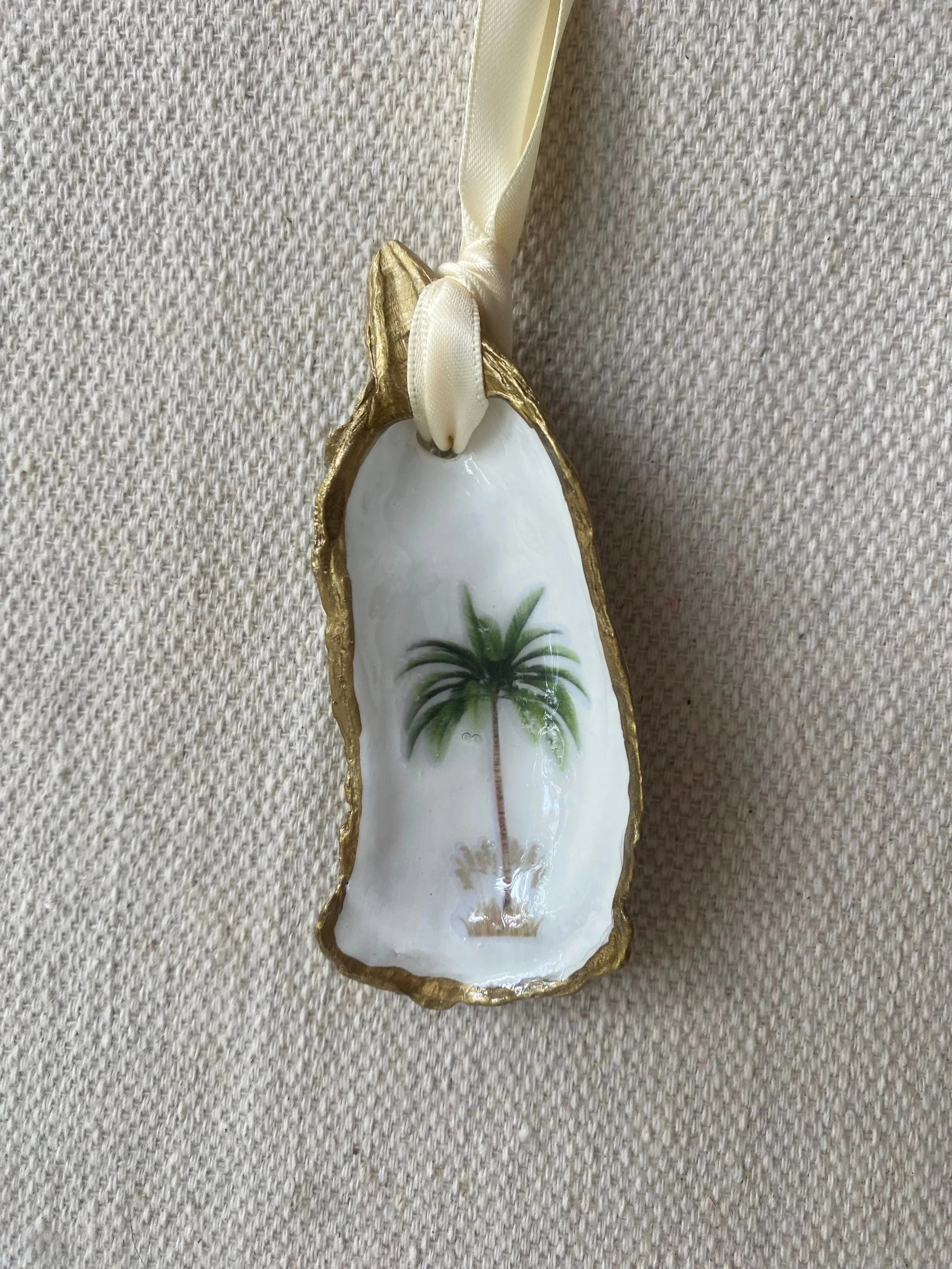 Palm Tree Oyster Shell Ornament The Happy Southerner 