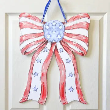 Patriotic Bow Door Hanger The Happy Southerner 