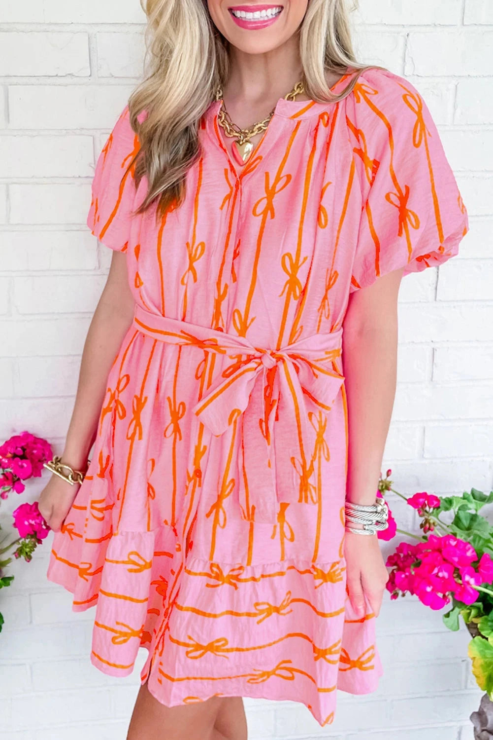 Penelope Pink Bow Dress The Happy Southerner 