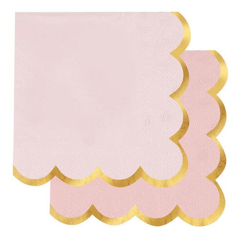 Pink Foil Scalloped Napkins The Happy Southerner 