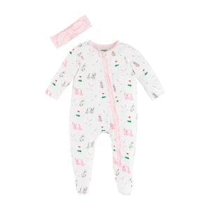 Pink Golf Sleeper Onesie The Happy Southerner 