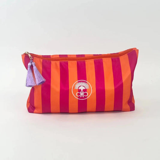 Pink & Orange Stripped Tile Bag The Happy Southerner 