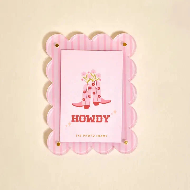 Pink Stripe Acrylic Frame The Happy Southerner 