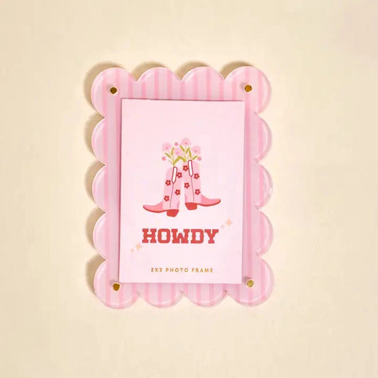 Pink Stripe Acrylic Frame The Happy Southerner 
