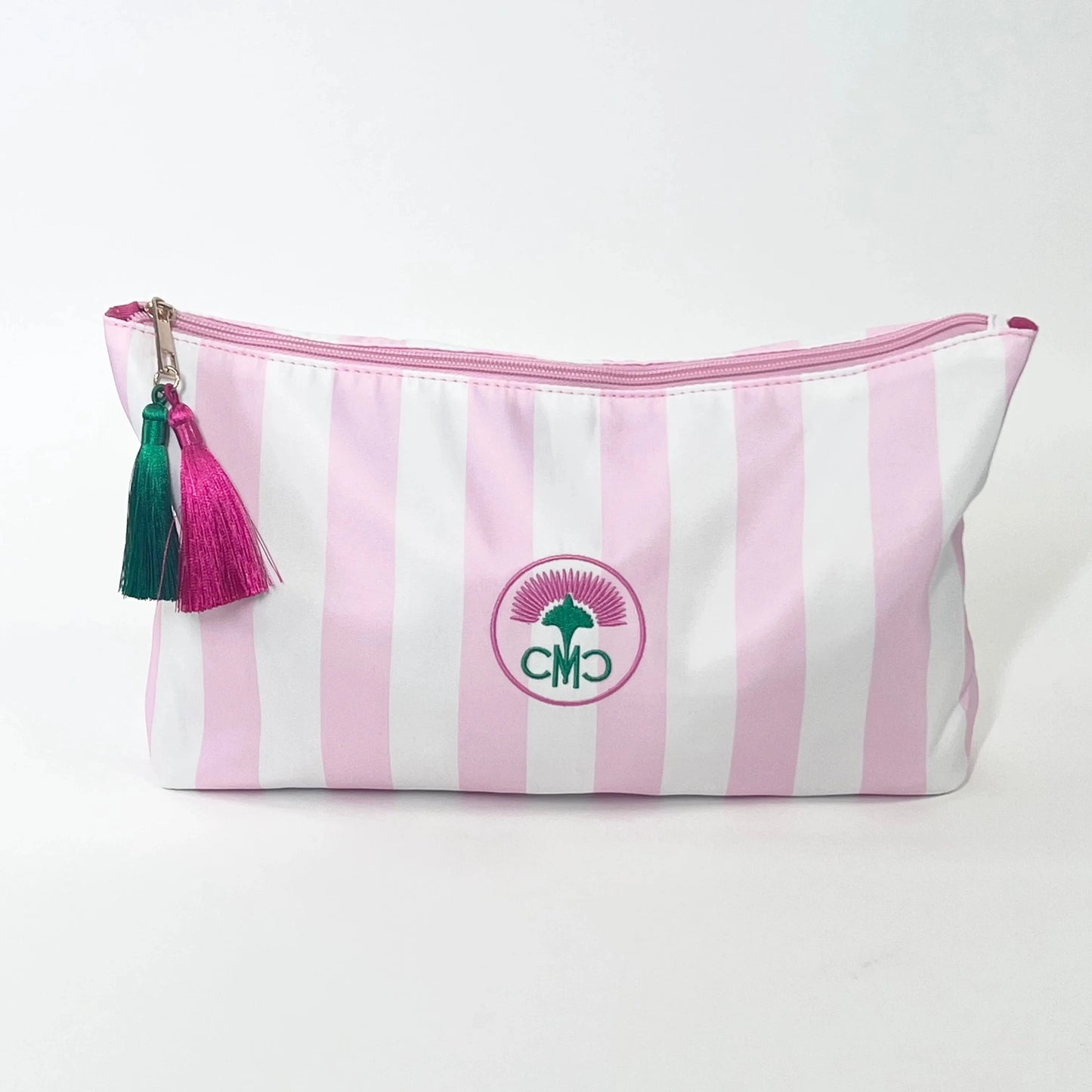 Pink Stripped Tile Bag The Happy Southerner 