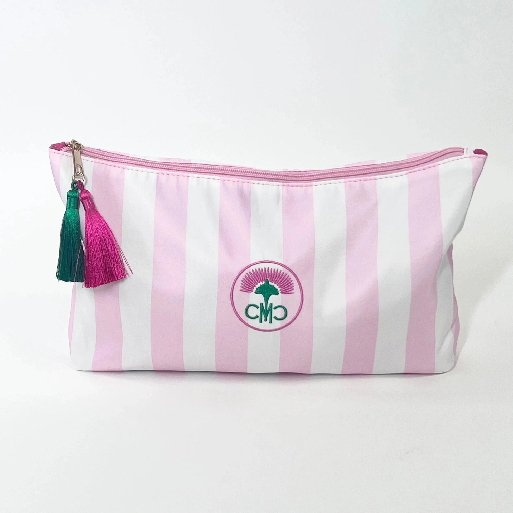 Pink Stripped Tile Bag The Happy Southerner 