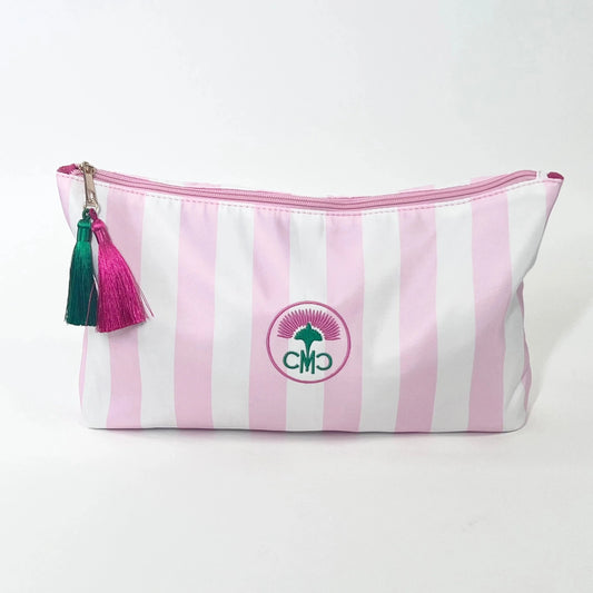 Pink Stripped Tile Bag The Happy Southerner 