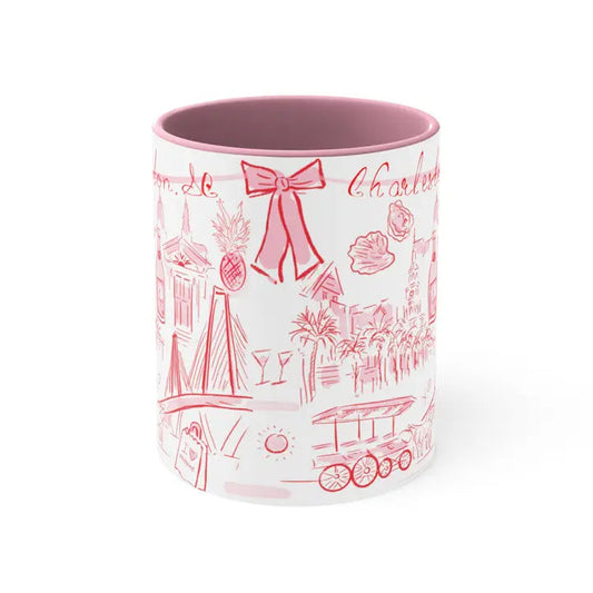 Pink Watercolor Charleston Coffee Mug The Happy Southerner 