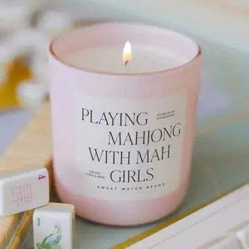 Playing Mahjong with Mah Girls Candle The Happy Southerner 