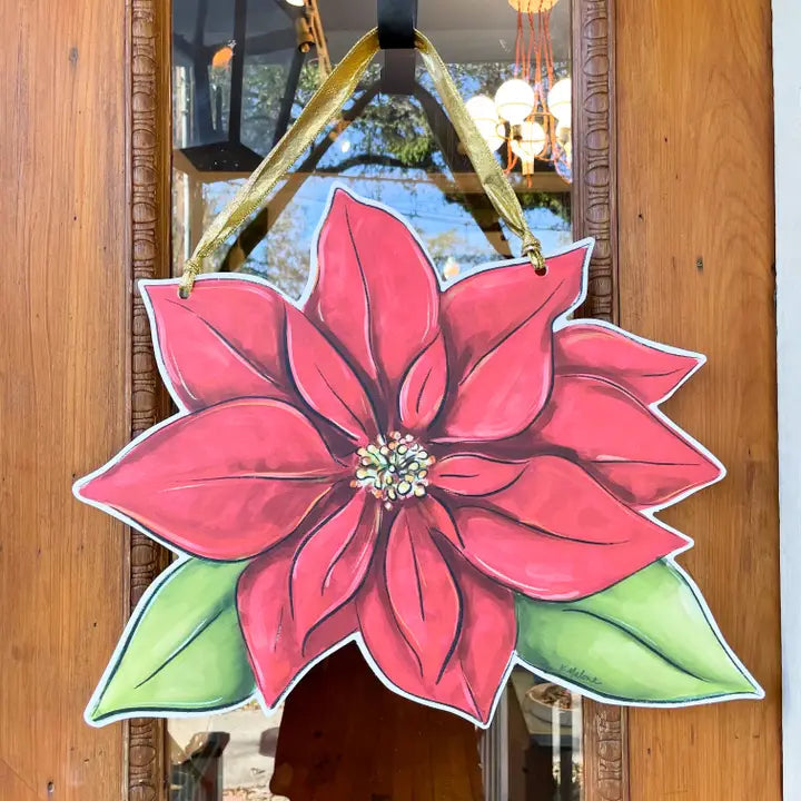 Poinsettia Door Hanger The Happy Southerner 