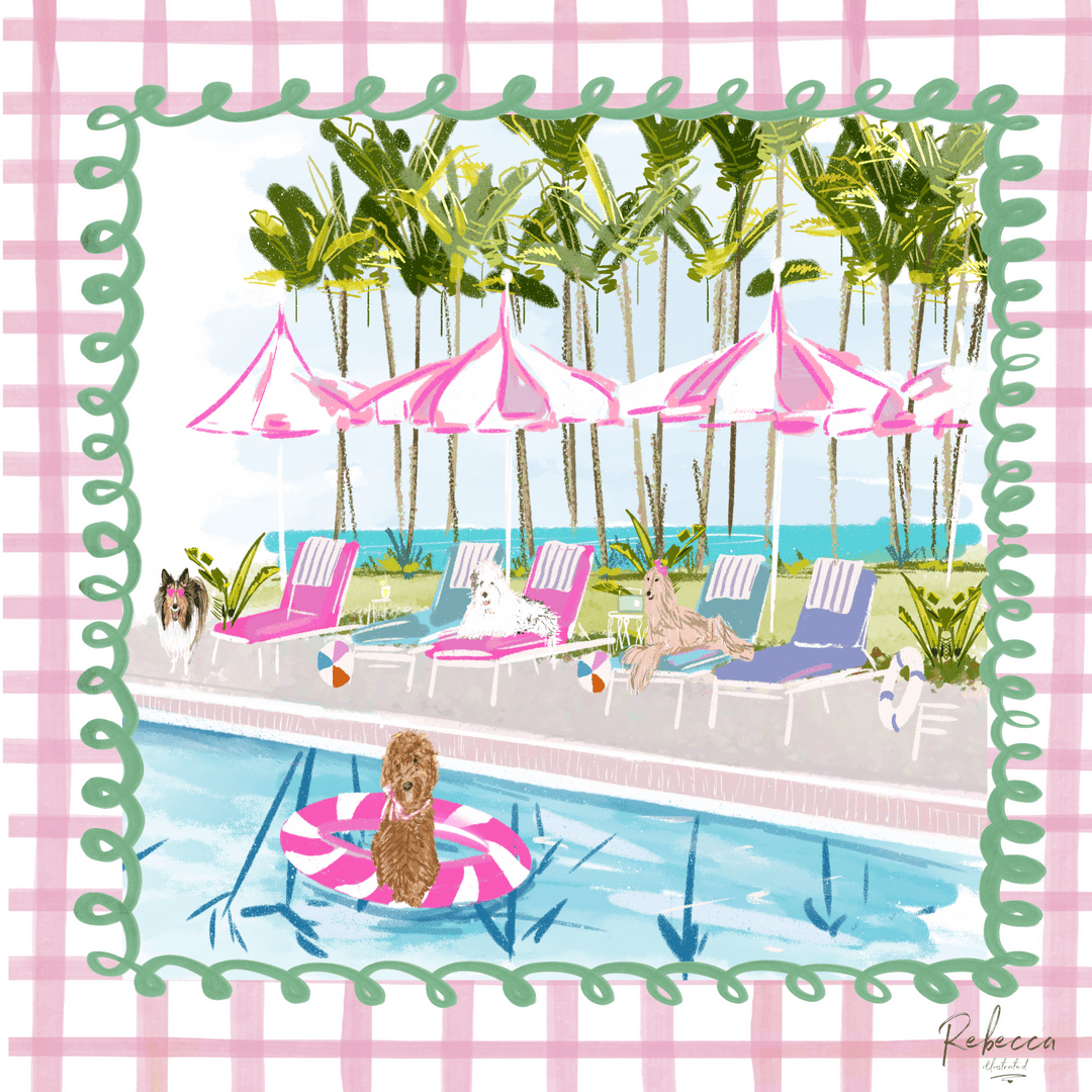 Pool Pawty Mahjong Mat The Happy Southerner 