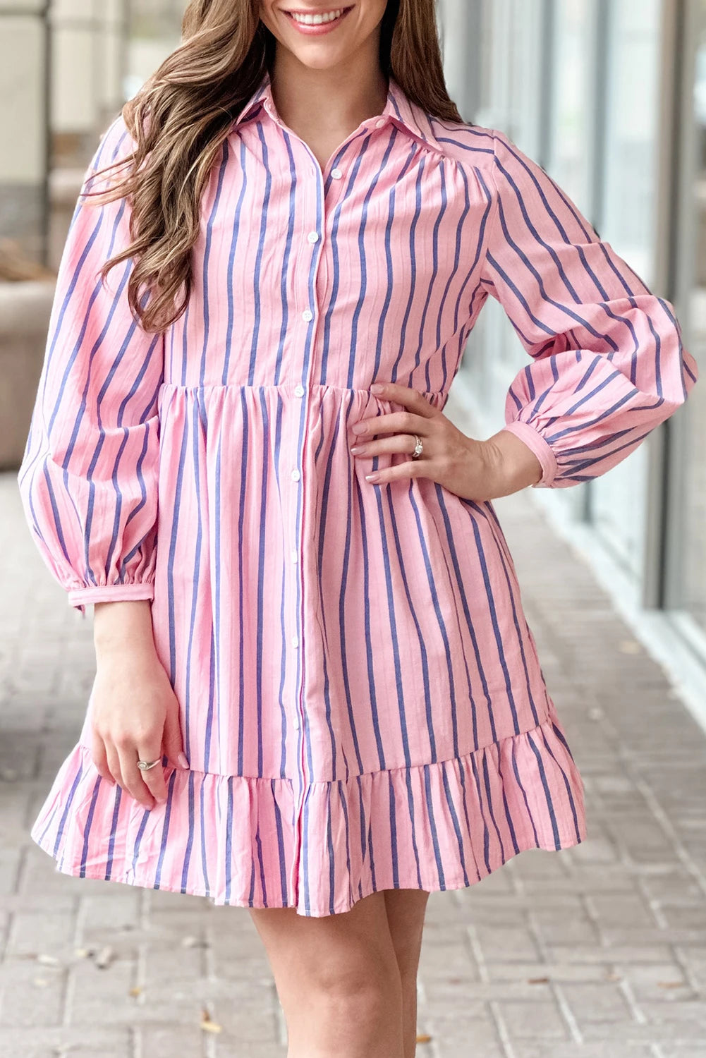 Pretty in Pink Button Up Dress The Happy Southerner 