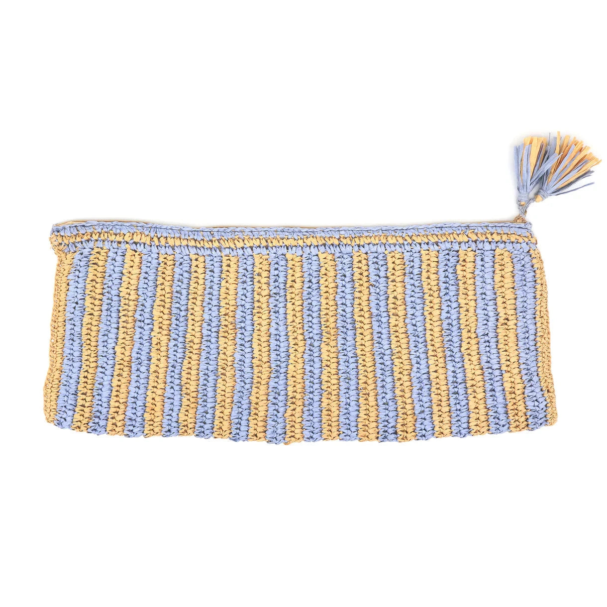 Purple & Tan Raffia Mahjong Bag The Happy Southerner 