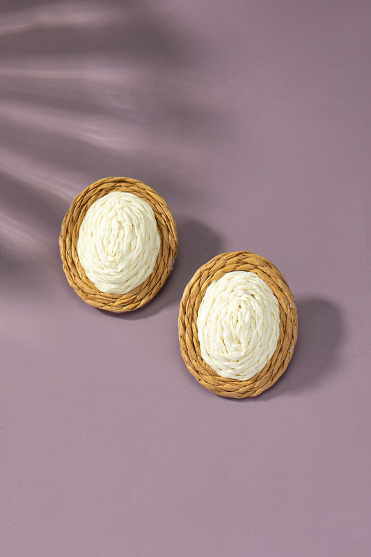 Raffia Stud Earrings The Happy Southerner 