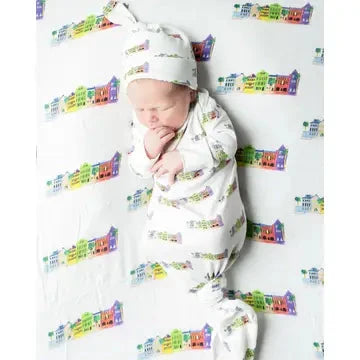 Rainbow Row : Newborn Gown + Hat The Happy Southerner 