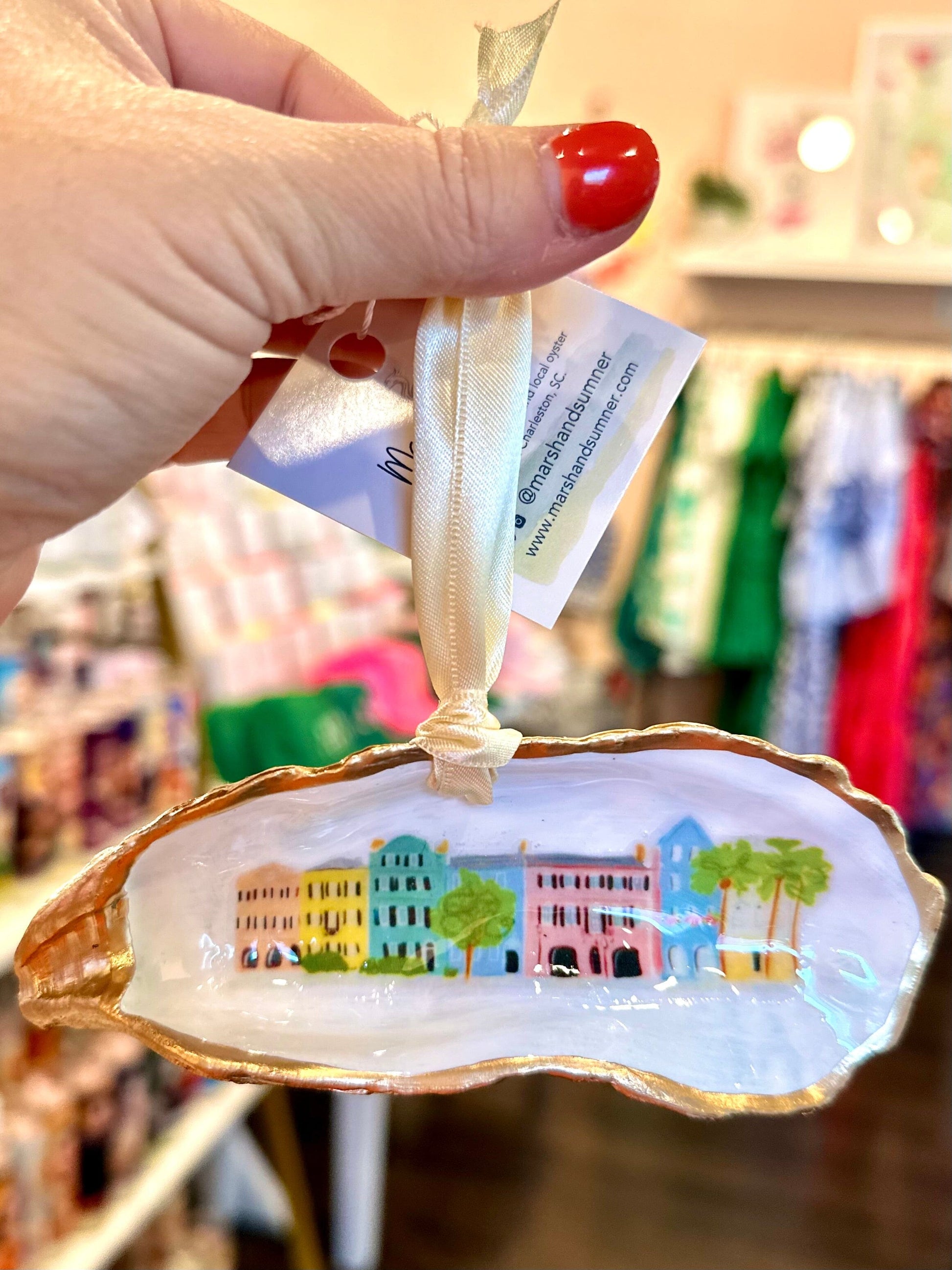 Rainbow Row Oyster Ornament The Happy Southerner 