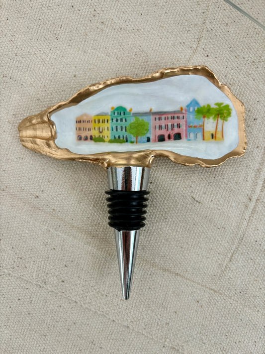 Rainbow Row Oyster Wine Stopper The Happy Southerner 