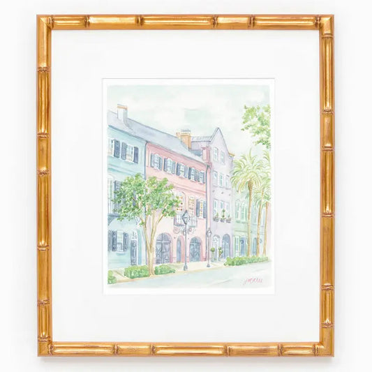 Rainbow Row Watercolor Art Print The Happy Southerner 