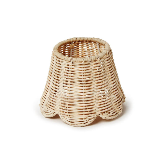 Rattan Lamp Shade Cover with Scallop Edge The Happy Southerner 