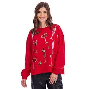 Red Holiday Sparkle Sweatshirt The Happy Southerner 