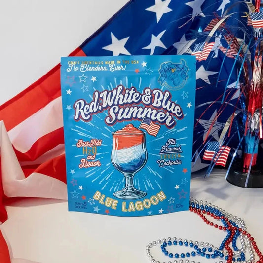 Red, White & Blue Summer Blue Lagoon Frozen Cocktail The Happy Southerner 