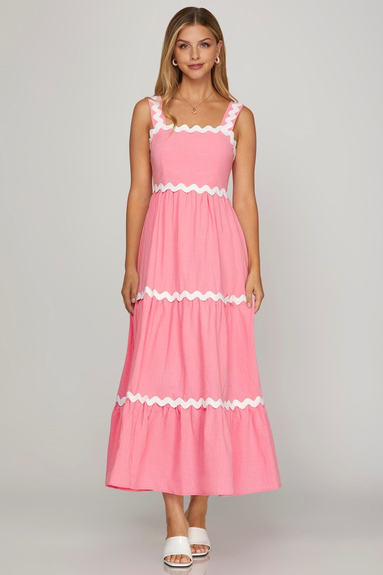 Riley Ric Rac Dress - Pink The Happy Southerner 