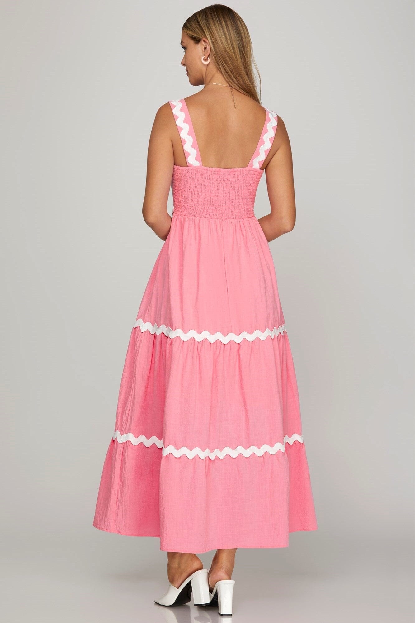 Riley Ric Rac Dress - Pink The Happy Southerner 