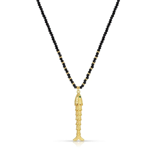 Rising Tide Fish Pendant Necklace The Happy Southerner Black 