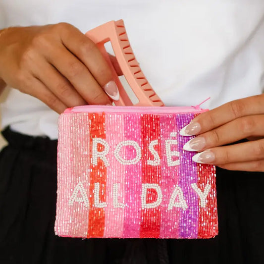 Rose All Day Beaded Pouch The Happy Southerner 