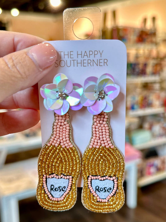 Rose Beaded Earrings The Happy Southerner 