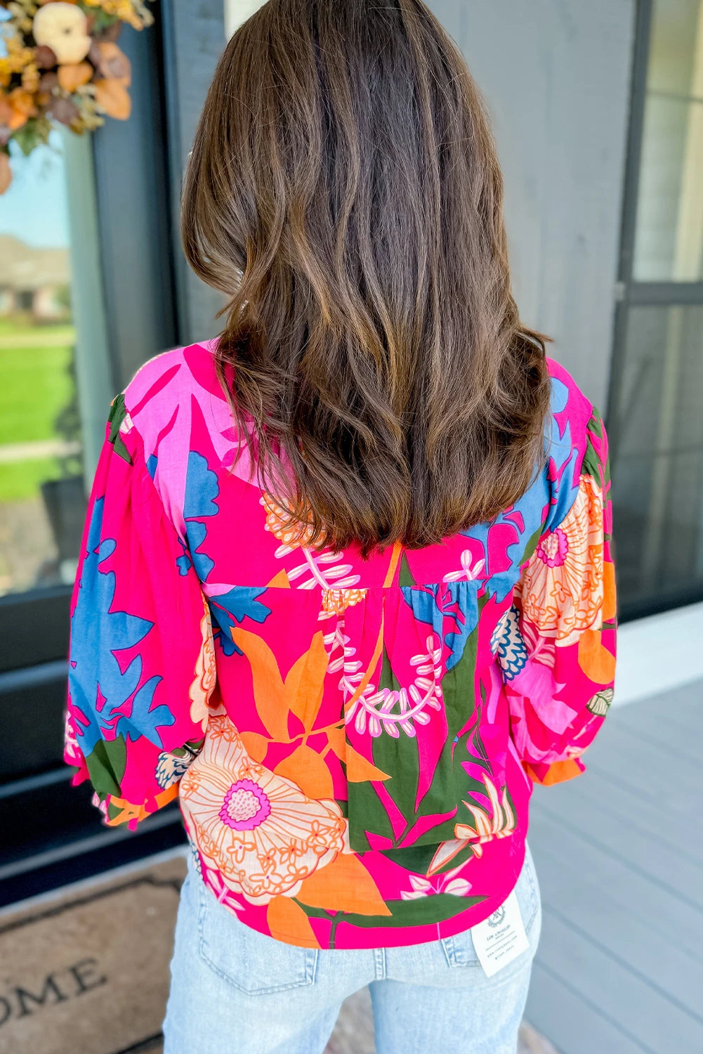 Rose Floral Print Blouse The Happy Southerner 