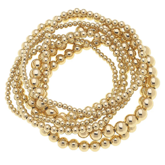 Ruby Ball Bead Stretch Bracelet The Happy Southerner 