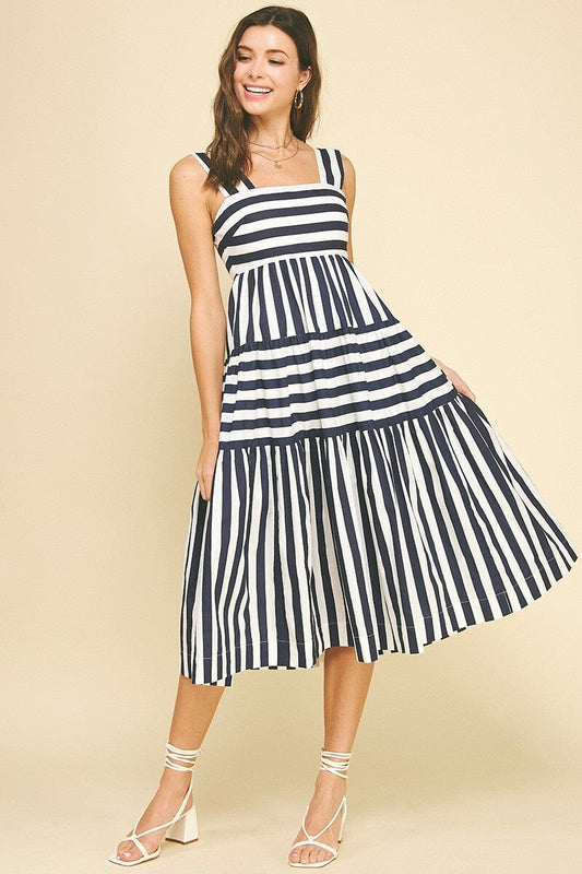 Sail Away Stripe Midi Dress The Happy Southerner 