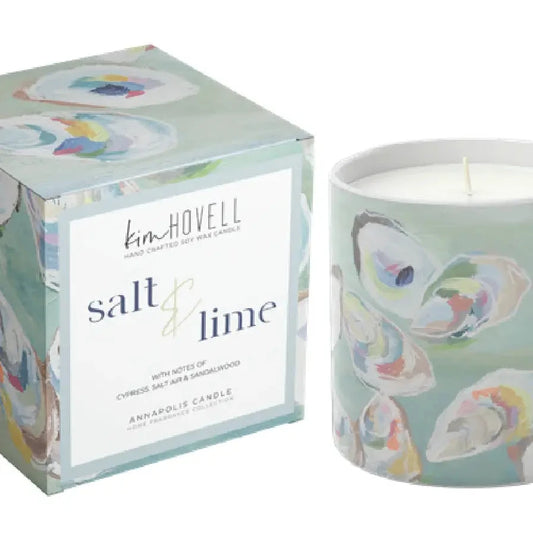 Salt and Lime Oyster Boxed Candle The Happy Southerner 