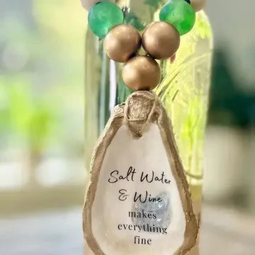 Saltwater & Wine Make Everything Fine - Beaded Bottle Charm The Happy Southerner 