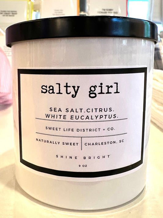 Salty Girl Candle - Single Wick The Happy Southerner 