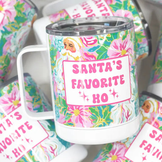 Santa's Favorite Ho Funny Christmas Travel Cup, Tumbler The Happy Southerner 