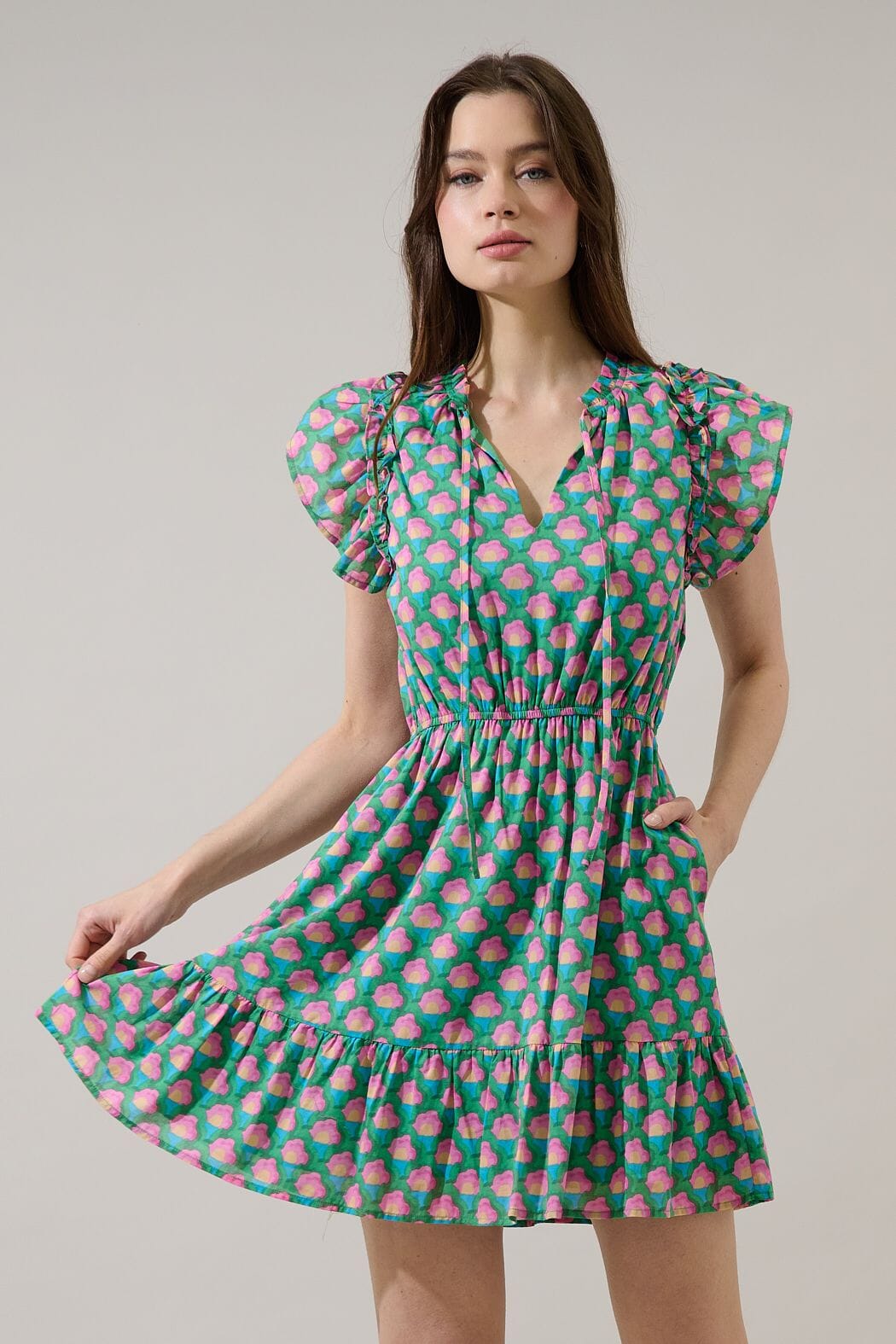 Sardy Mini Dress Gercy Abstract The Happy Southerner 